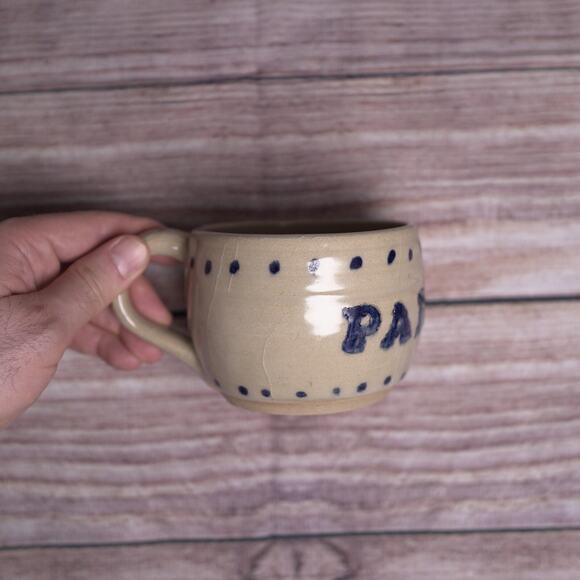 Set of 2 Hand-Thrown Pottery Coffee Mugs “Park 5” Design, Signed RS, Cottagecore - Picture 8 of 16
